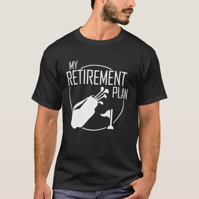 Min Pension-plan Golf Golfers Best Pappa Golfing T Shirt (Framsida)