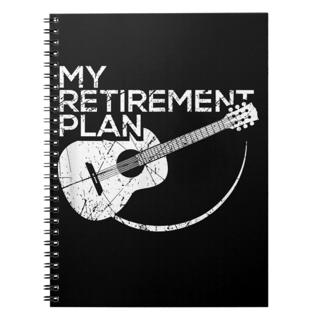 Min Pension-plan Guitar Funny Musician Anteckningsbok (Framsidan)