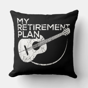 Min Pension-plan Guitar Funny Musician Kudde