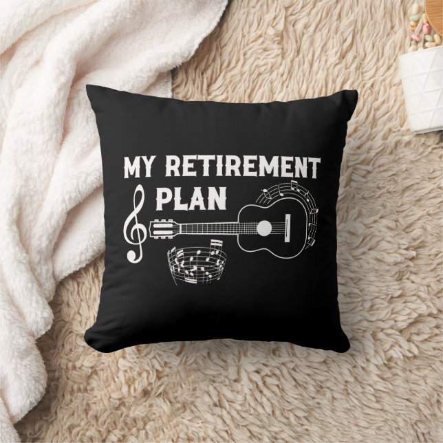 Min Pension-plan Guitar Funny Musician Kudde (Filt)
