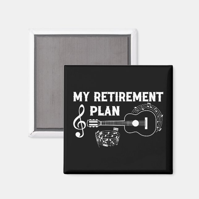 Min Pension-plan Guitar Funny Musician Magnet (Front/Back)
