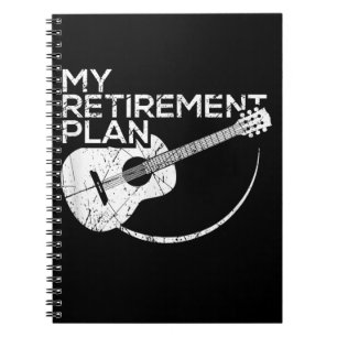 Min Pension-plan Guitar Funny Musiker Anteckningsbok