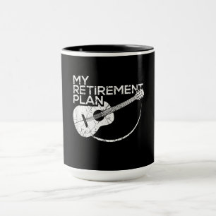 Min Pension-plan Guitar Funny Musiker Mugg
