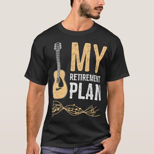 Min Pension-plan Guitar T Shirt (Framsida)