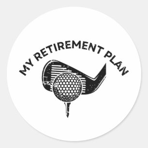 Min Pension-plan - nuny Golf-gåvor Runt Klistermärke