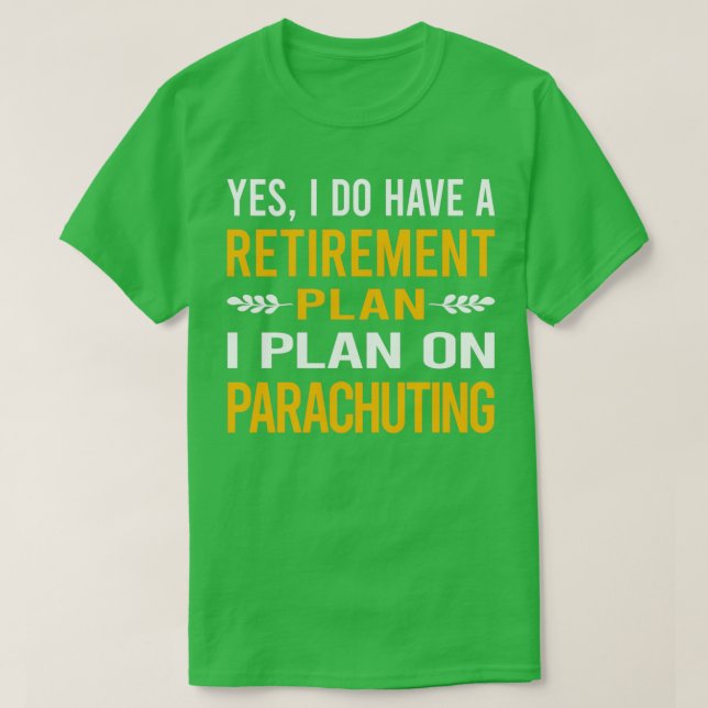 Min Pension-plan Parachuting Fallskärm Parachuti T Shirt (Design framsida)
