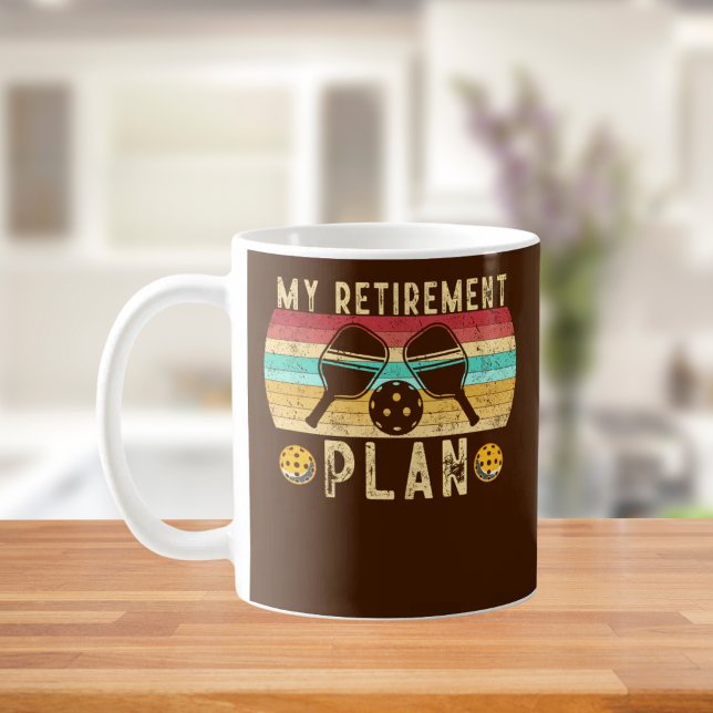 Min Pension-plan Pickleball Älskare Gift Kaffemugg (Skapare uppladdad)
