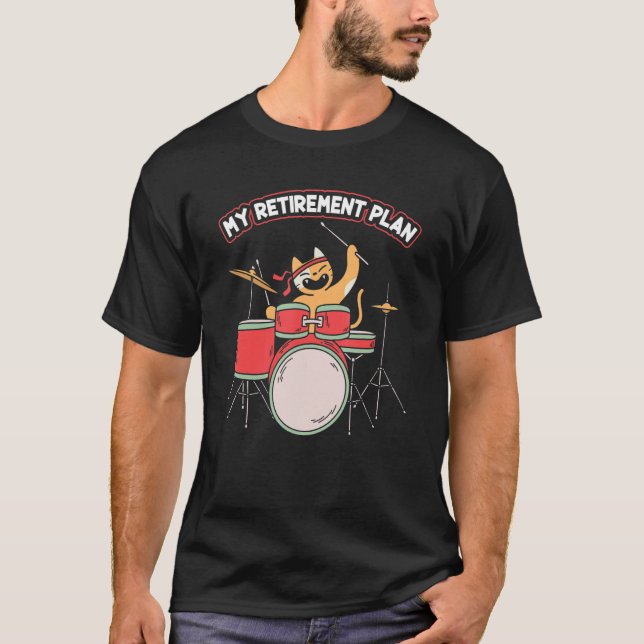 Min Pension-plan, underbart Kitten spelar upp trum T Shirt (Framsida)
