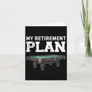 Min Pension-plan Vintage Bassäng Player Funny Bill Kort