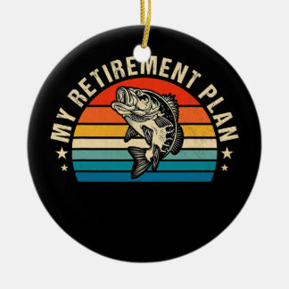 Min Pension-planFunny Fish Humor Julgransprydnad Keramik