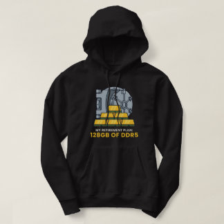 Min pensionsplan 128GB DDR5 RAM humor Hoodie