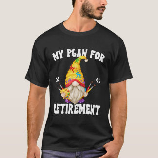 Min pensionsplan är att måla tomte pensionerad far t shirt