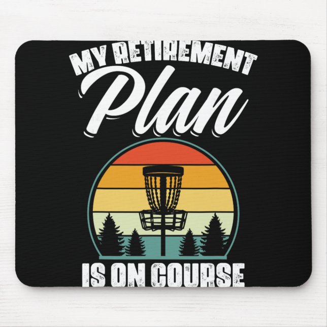 Min pensionsplan är på rätt kurs Discgolf golf Musmatta (Framsidan)