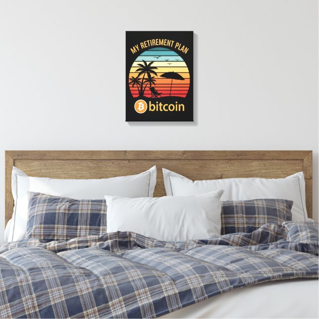 Min pensionsplan Bitcoin Beach Sunset Canvastryck (Insitu (sovrum))