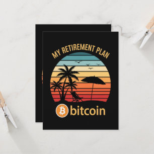 Min pensionsplan Bitcoin Beach Sunset Inbjudningar