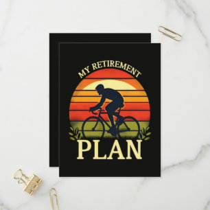 Min pensionsplan cykelentusiast inbjudan vykort