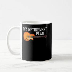 Min pensionsplan Gitarrist Gitarrspelare Musiker Kaffemugg