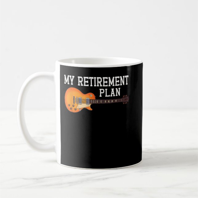 Min pensionsplan Gitarrist Gitarrspelare Musiker Kaffemugg (Vänster)