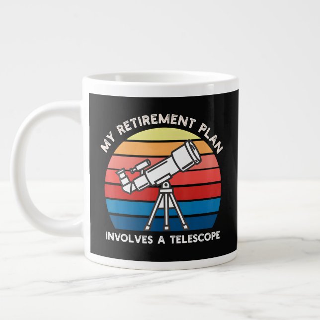 Min pensionsplan innefattar ett teleskop jumbo mugg (Vänster)