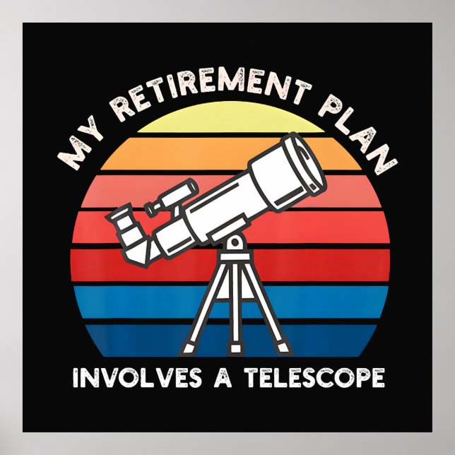 Min pensionsplan innefattar ett teleskop poster (Framsidan)