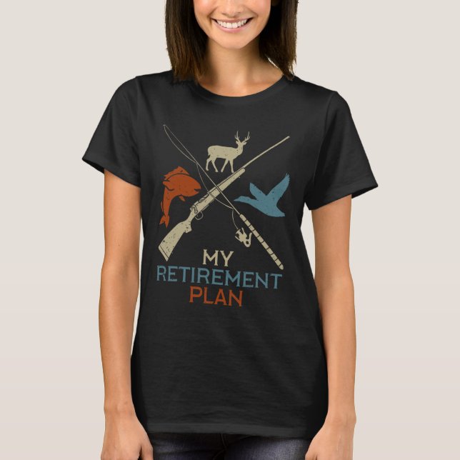 Min pensionsplan jakt fiske jägare farfar t shirt (Framsida)