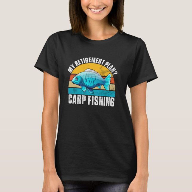 Min pensionsplan karpfiske t shirt (Framsida)