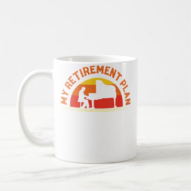 Min pensionsplan pianist piano kaffemugg (Vänster)