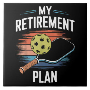 Min pensionsplan Pickleball-spelare Kakelplatta
