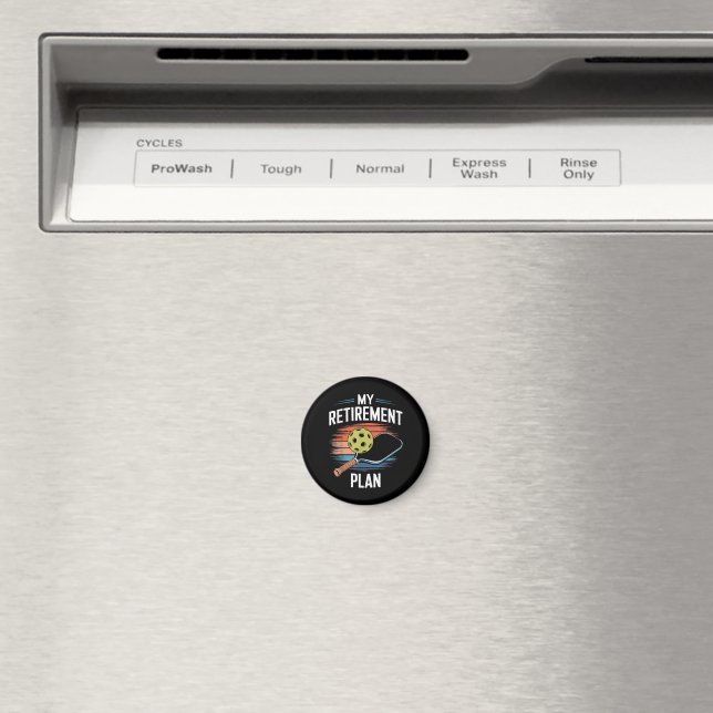 Min pensionsplan Pickleball-spelare Magnet (In Situ (Dishwasher))
