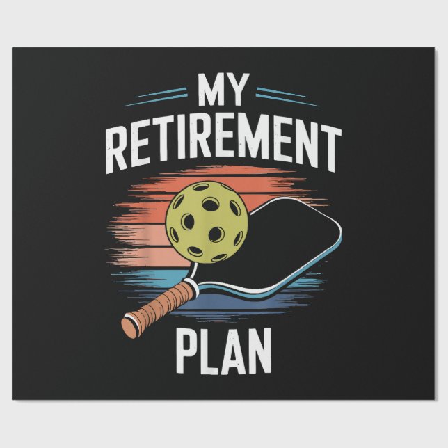 Min pensionsplan Pickleball-spelare Presentpapper (Platt)