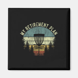 Min pensionsplan Rolig Disc Golf Gag Senior Män Magnet