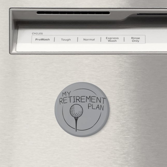 Min pensionsplan Rolig Sägelse Golfare Golfspelare Magnet (In Situ (Dishwasher))