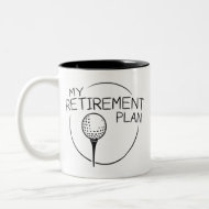 Min pensionsplan Rolig Sägelse Golfare Golfspelare Två-Tonad Mugg