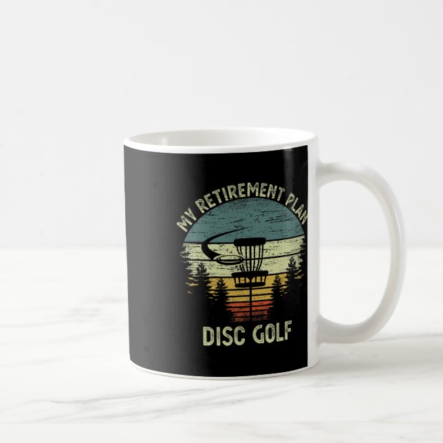Min pensionsplan Roligt Discgolf Senior För Den  Kaffemugg (Höger)
