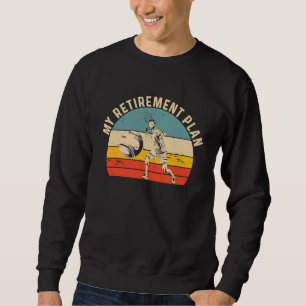 Min pensionsplan Tennis slogan Vintage Tennis Lång Ärmad Tröja