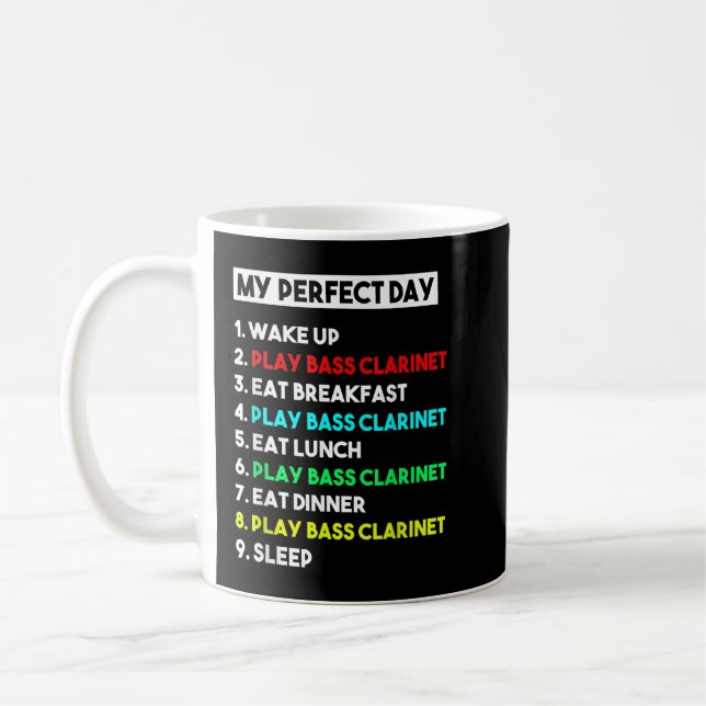 Min Perfekt Bass Clarinet Day Funny Bass Clarinet  Kaffemugg (Vänster)