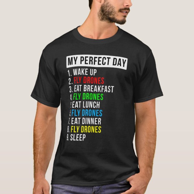 Min Perfekt Dag: Driva flygentusiast T Shirt (Framsida)