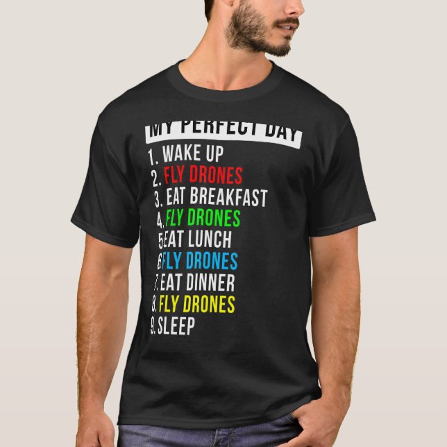 Min Perfekt Dag: Driva flygentusiast T Shirt (Framsida)