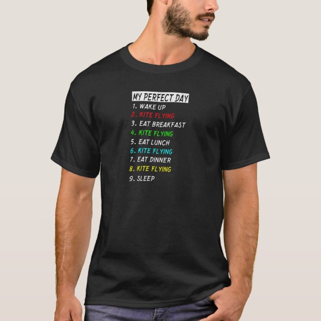 Min Perfekt Dag Kite-flygande Bära T Shirt (Framsida)