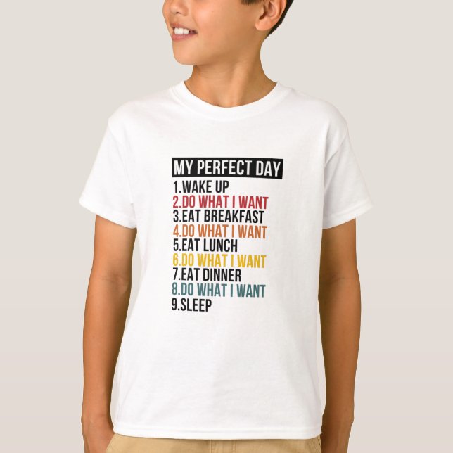 Min Perfekt-dag Pension Party T Shirt (Framsida)