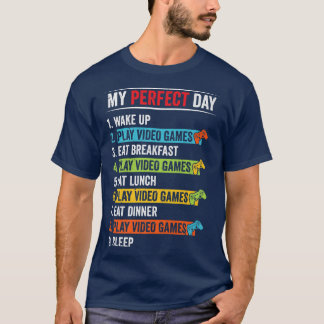 Min Perfekt-dag spelar videospel, praktiska spelsk T Shirt