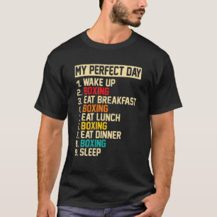 Min Perfekt Day Funny Boxing Player Kärlek Boxing T Shirt