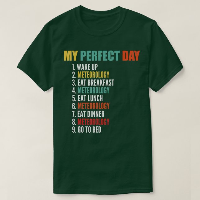 Min Perfekt Day Funny Meteorology 1 T Shirt (Design framsida)
