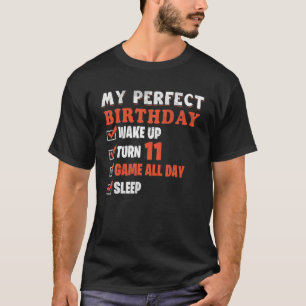 Min Perfekt, fjällande 11:e födelsedag, videospel T Shirt