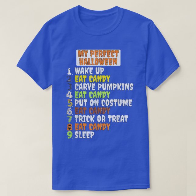 Min Perfekt Halloween Funny Skeleton Zombie Coola  T Shirt (Design framsida)