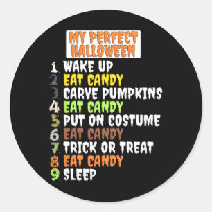 Min Perfekt Halloween Roligt Skeleton Zombie Coola Runt Klistermärke