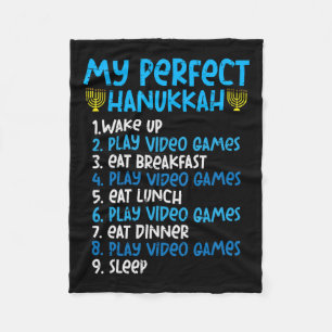 Min Perfekt Hanukkah Video Game Chanukah Jew Manar Fleecefilt