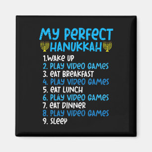 Min Perfekt Hanukkah Video Game Chanukah Jew Manar Magnet