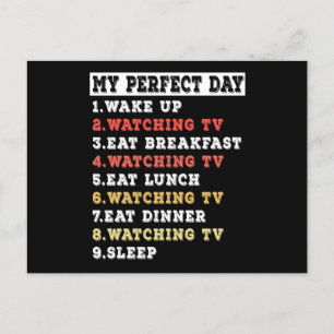 Min perfekt tittar på TV Vykort