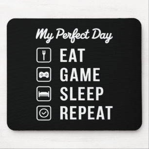 Min Perfekta Dag Äta Spel Sova Upprepa Speldesign Musmatta